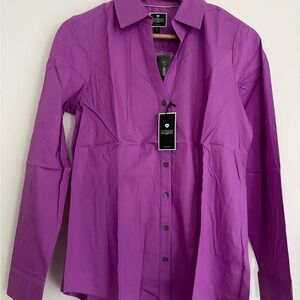 Express The Essential Shirt Orchid Purple Women’s Button Down Shirt
